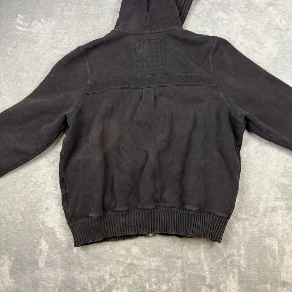 Y2K Old Navy Sherpa Lined Toggle Hoodie Jacket Men’s XXL Black